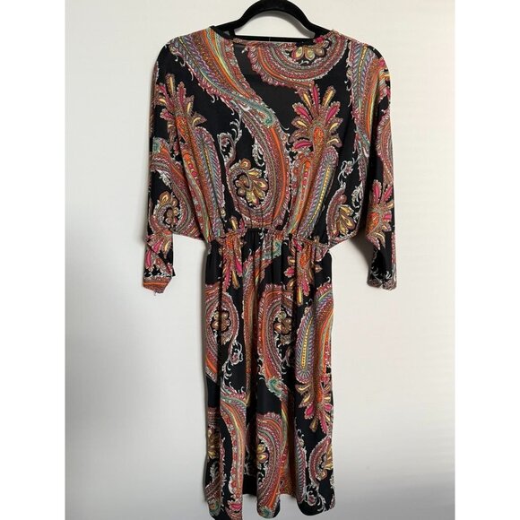 5th & Love Black Multi-Color Damask Design Dress - Size XL - Picture 9 of 11